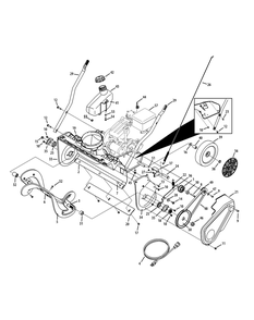 Drive System And Auger Assembly Diagram and Parts List for 1X221HP (31AS2S5D710-31AS2S5D756)(2013) Cub Cadet Snow Blower